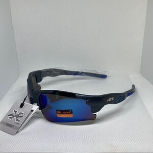 X-Loop Wrap Colored Mirrored Lens Sunglasses